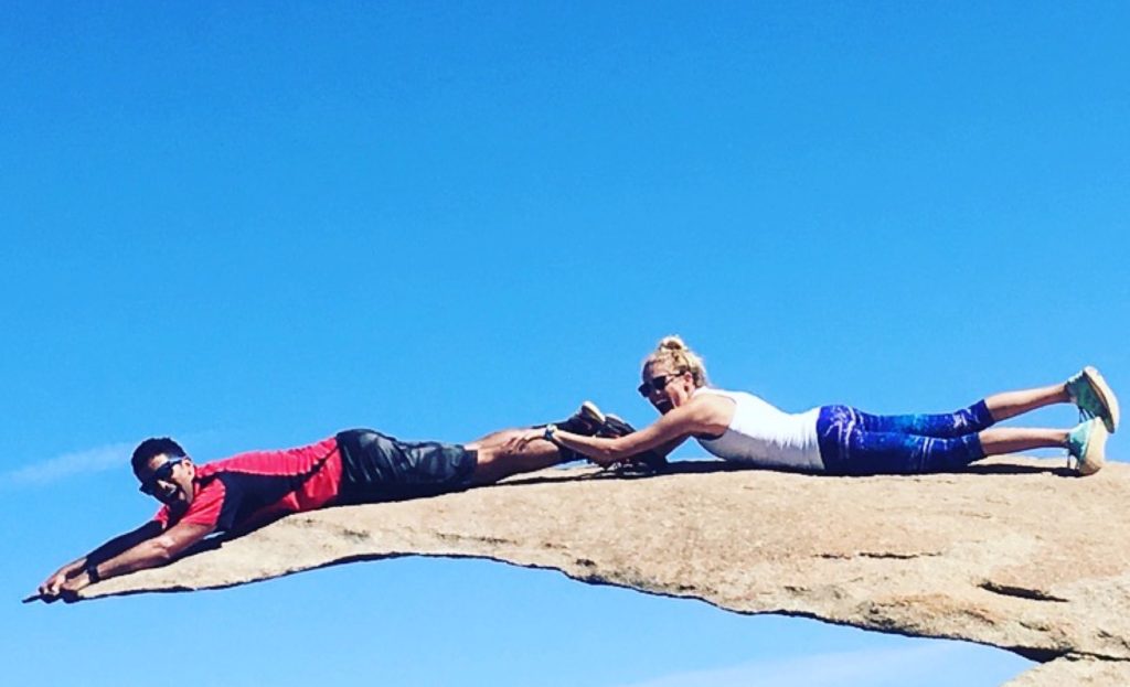 Chelsey and Dan on Mt. Woodson Potato chip rock