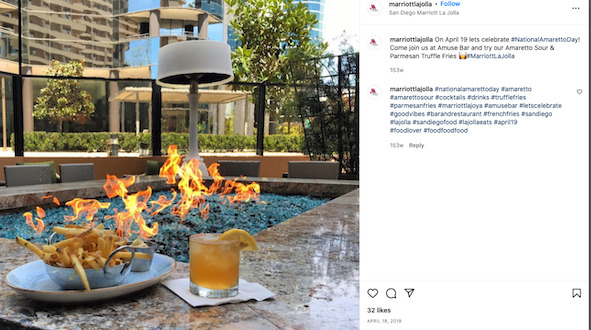 Food and fire at the Marriott in La Jolla