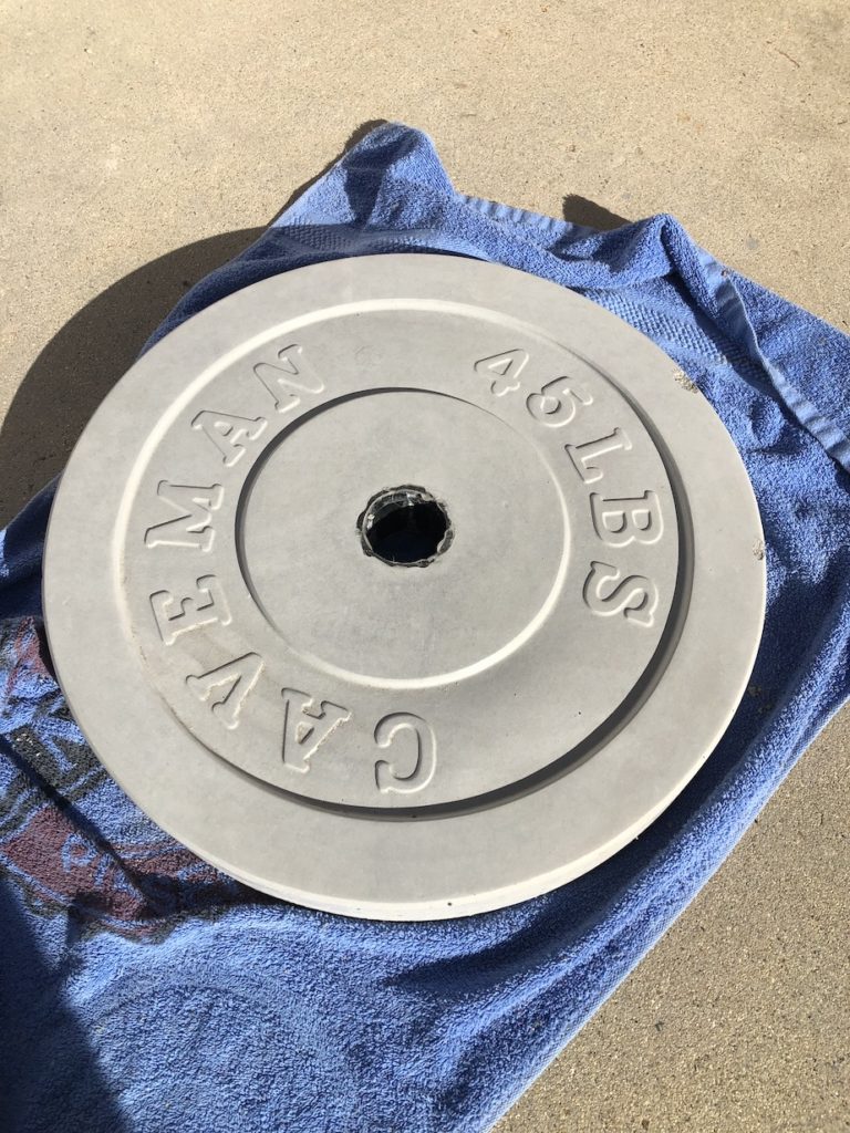 Home gym home made weights