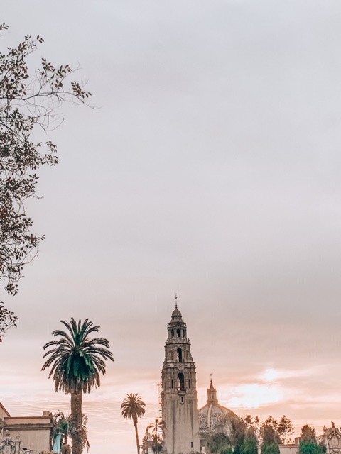 Sunrise in San Diego's Balboa Park