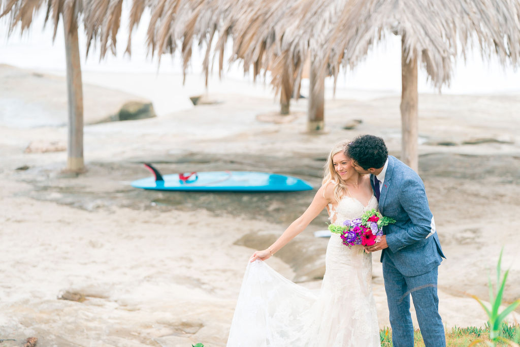 Couple getting married at Windandsea beach in La Jolla, CA
