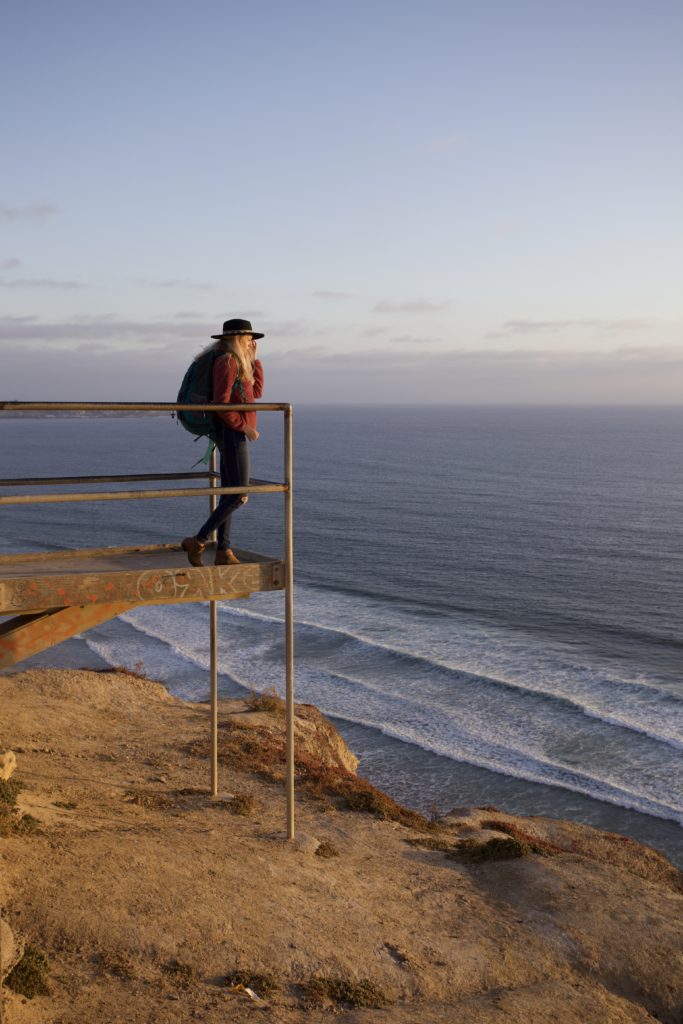 GIrl at Torrey Pines Gliderport in San Diego