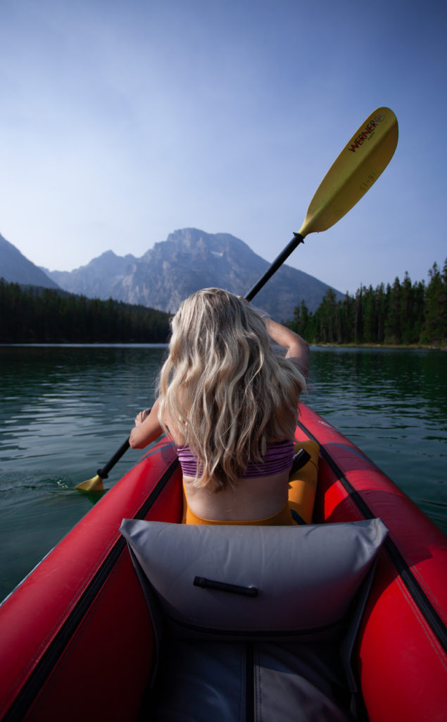 Kayaking in the Grand Tetons at String Lake