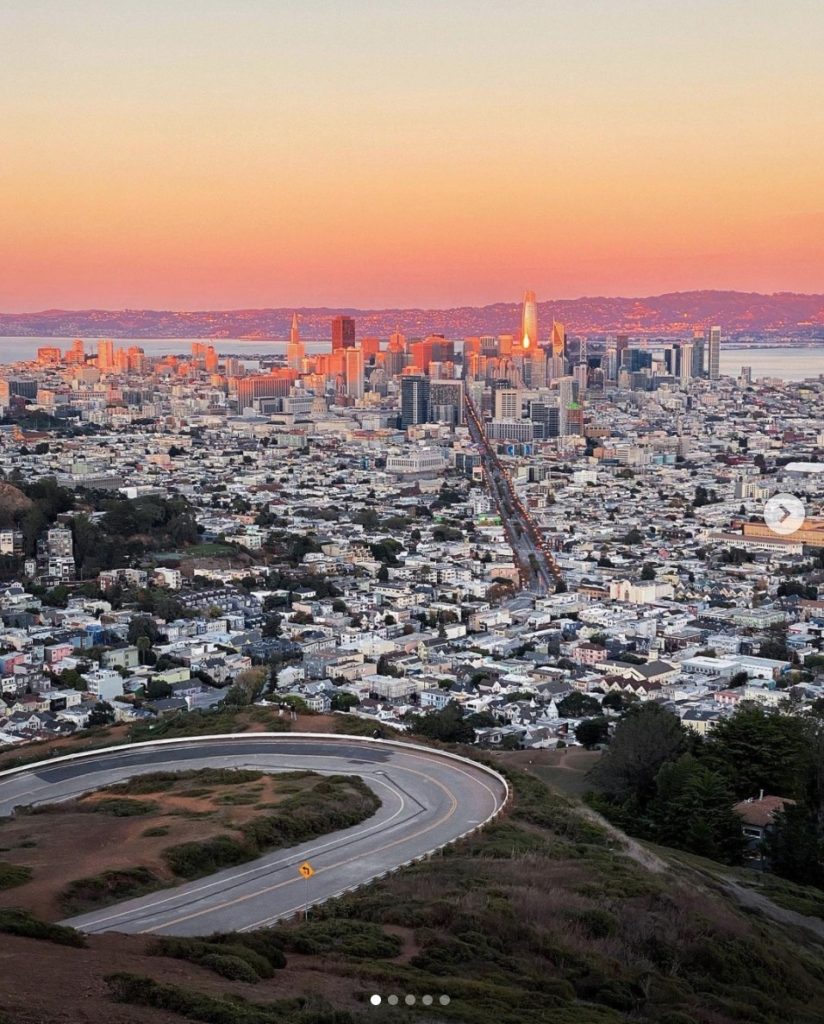 City Sunset from Twin Peaks in San Francisco 