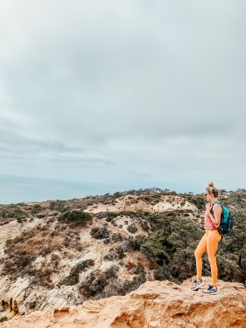 Girl hiking Torrey Pines