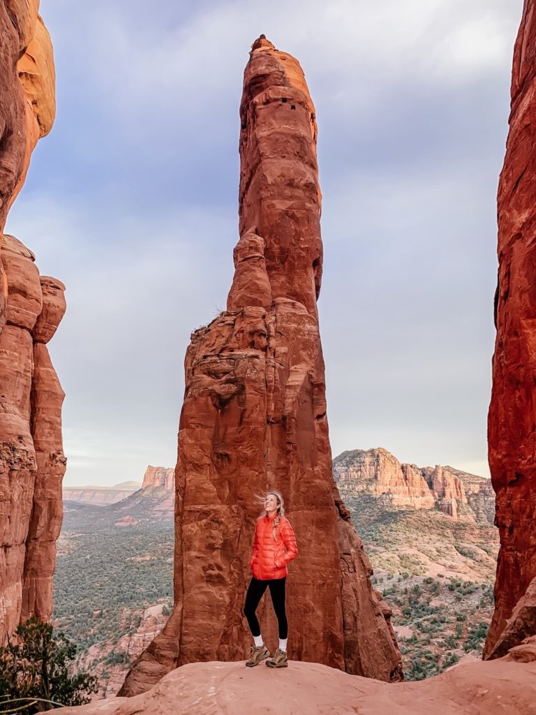 Girl on the Cathedral Rock hike in Sedona