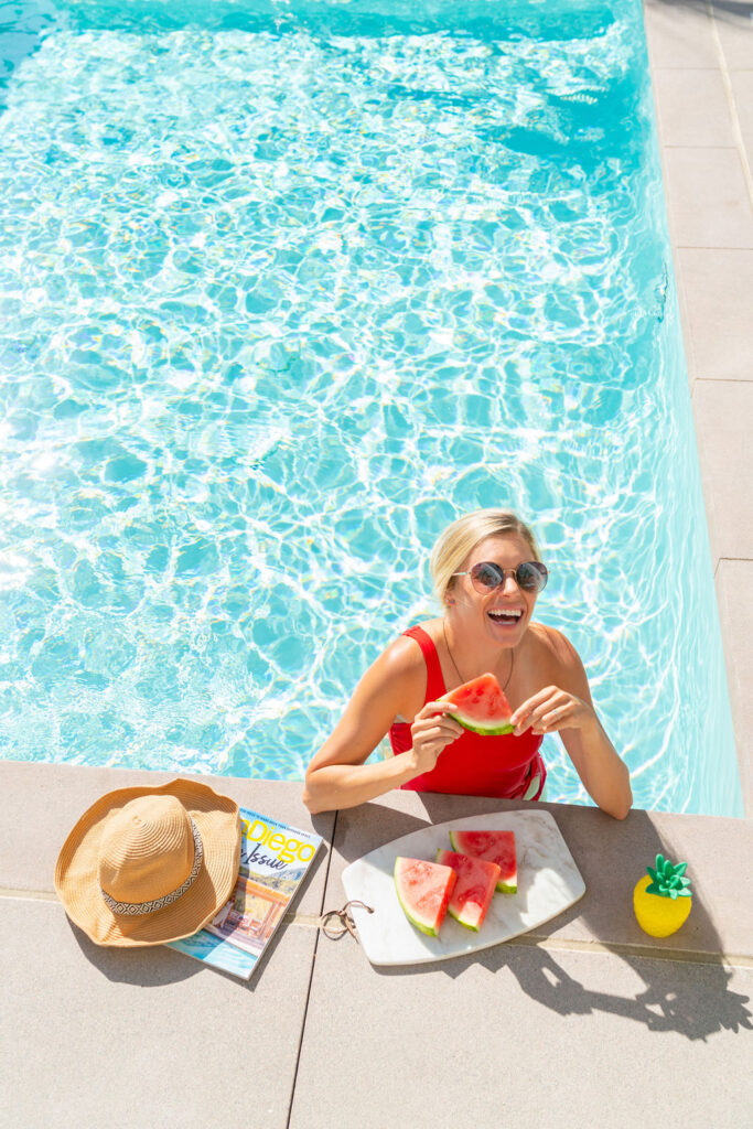 Girl in a San Diego Hotel Pool