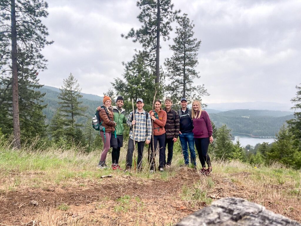 Friends hiking in Coeur d'Alene Idaho which is one of the best things to do