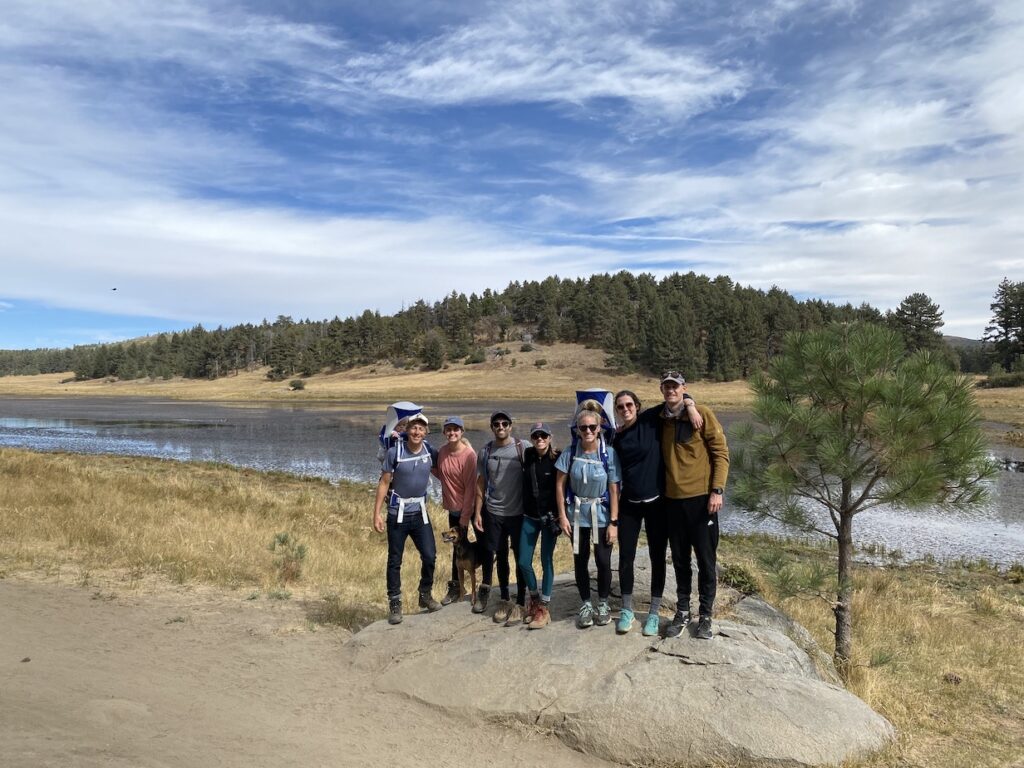 Group of friends after they planned a camping trip together