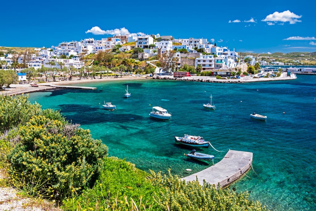 Blue waters in Greece