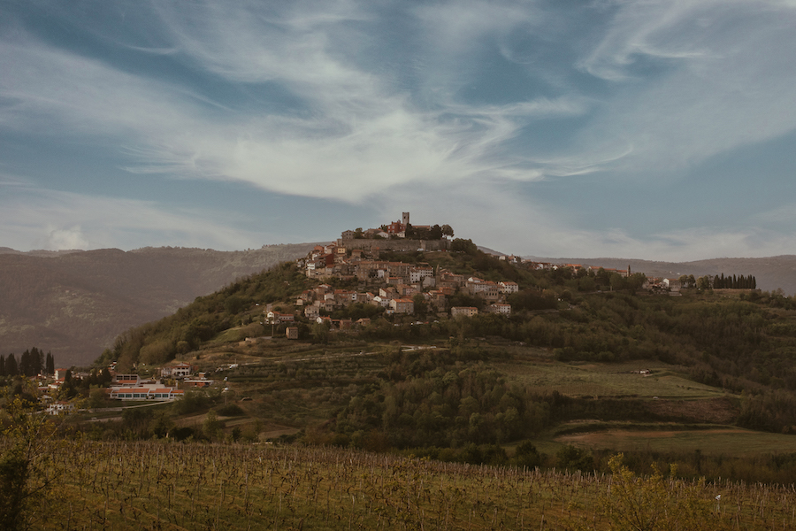 Rolling hills in Green Istria, Croatia