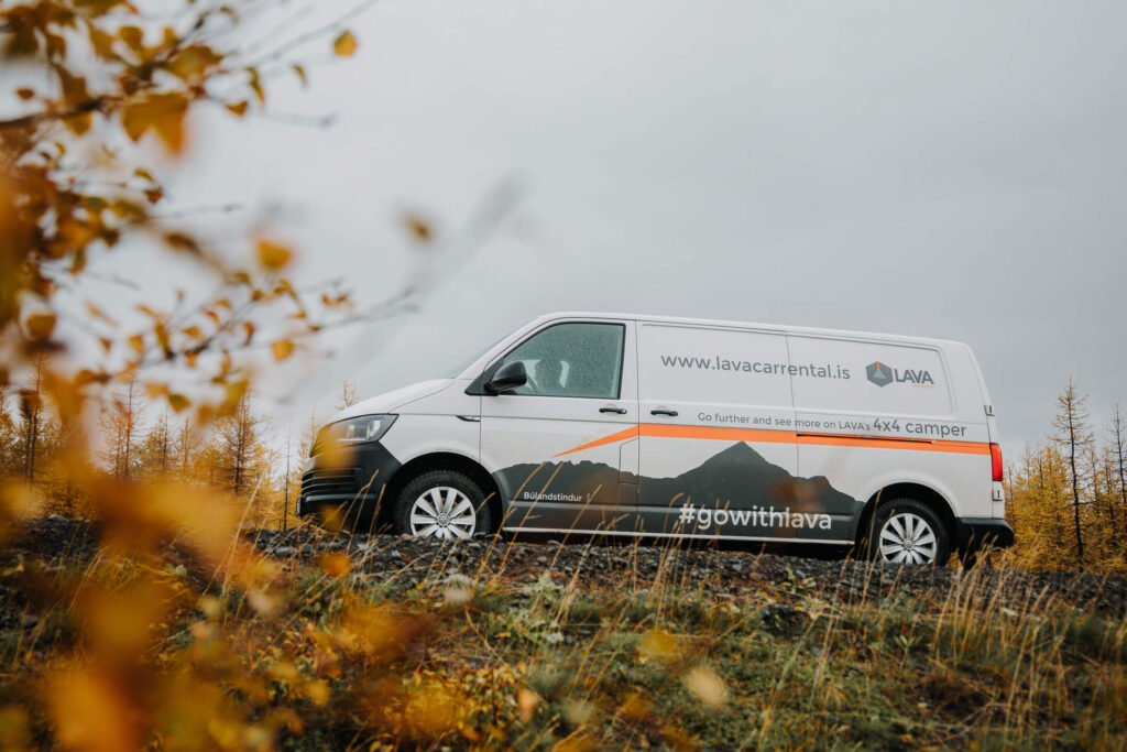 Campervan in Iceland in the Fall