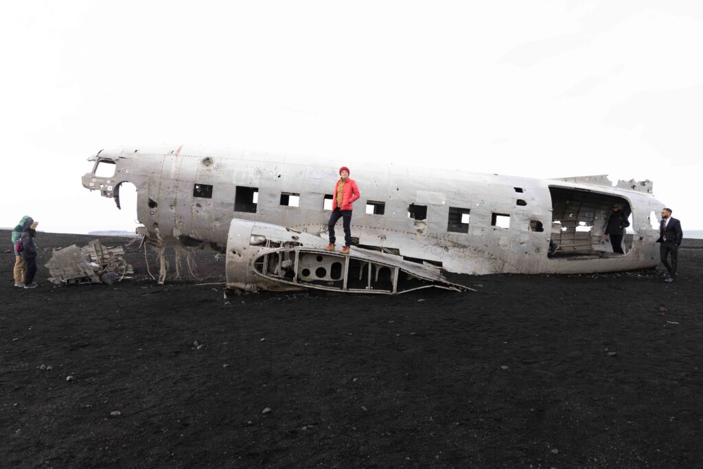 Girl standing on the insta famous plane