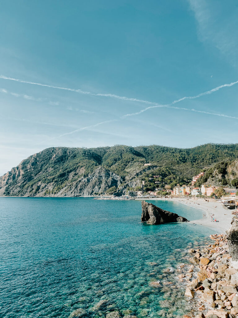 Views of the new beach at Monterosso