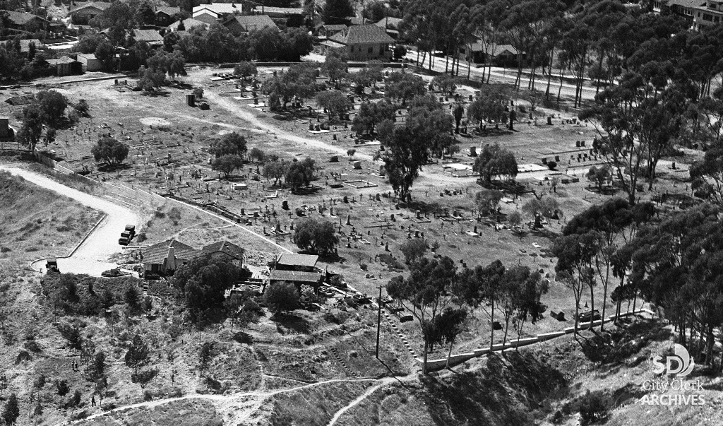 Old picture of Pioneer Park which is one of the most haunted places in San Diego