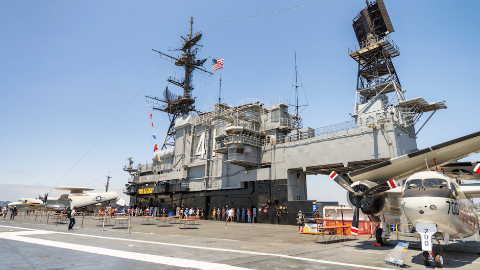 USS Midway in downtown San Diego