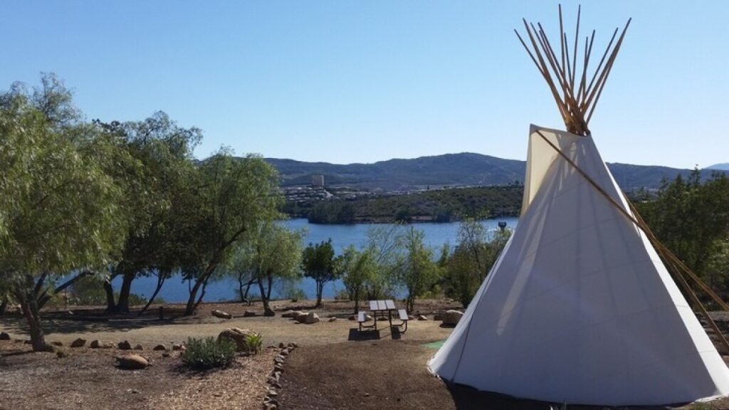 Tipi tent at Lake Cuyamaca