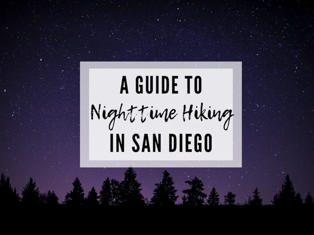 Nighttime hiking in San Diego