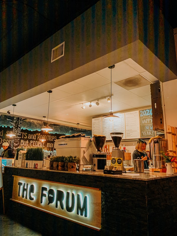 Coffee stand at The Forum Coffee Shop in San Diego 