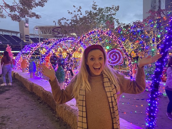 Girl at the Holiday Market in San Diego