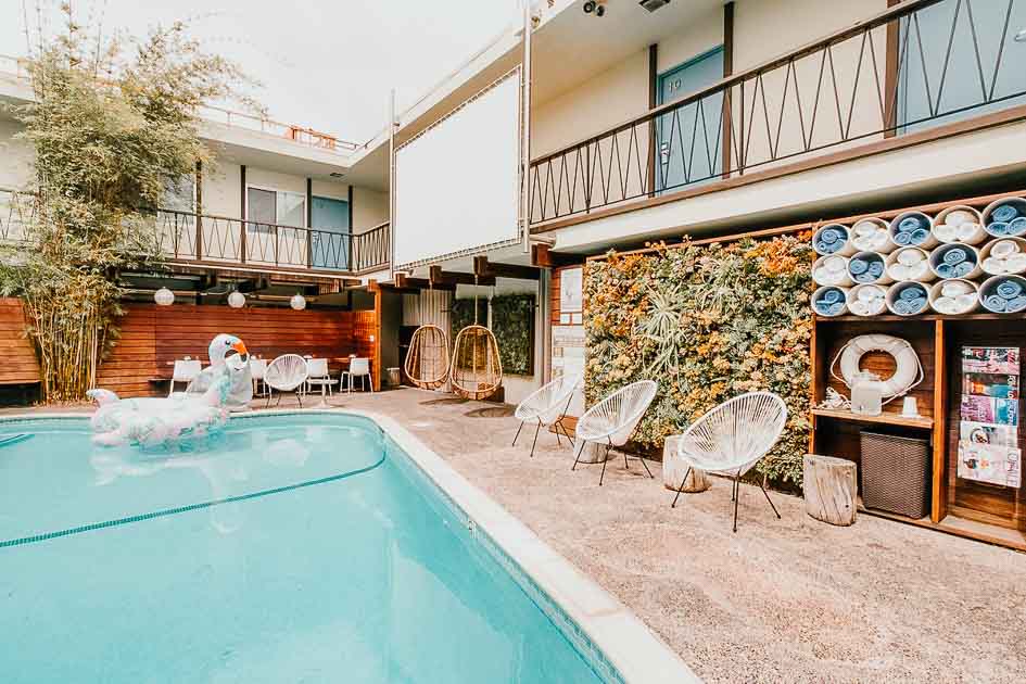 Pool area at the Pearl Hotel 