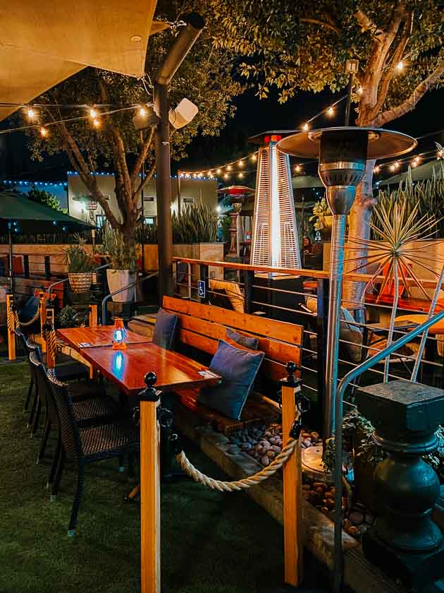 outdoor seating area at The Presley in San Diego