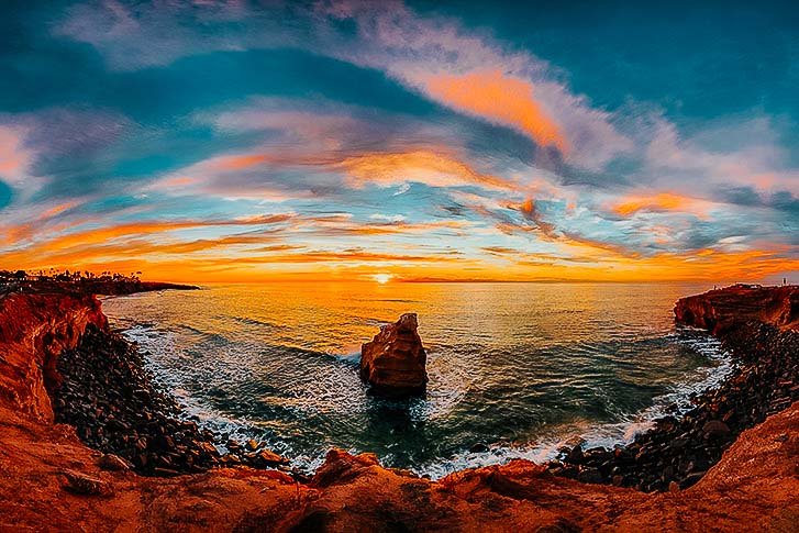 Sunset at sunset cliffs 