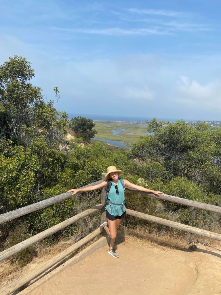 Girl hiking through Annie's Canyon Trail