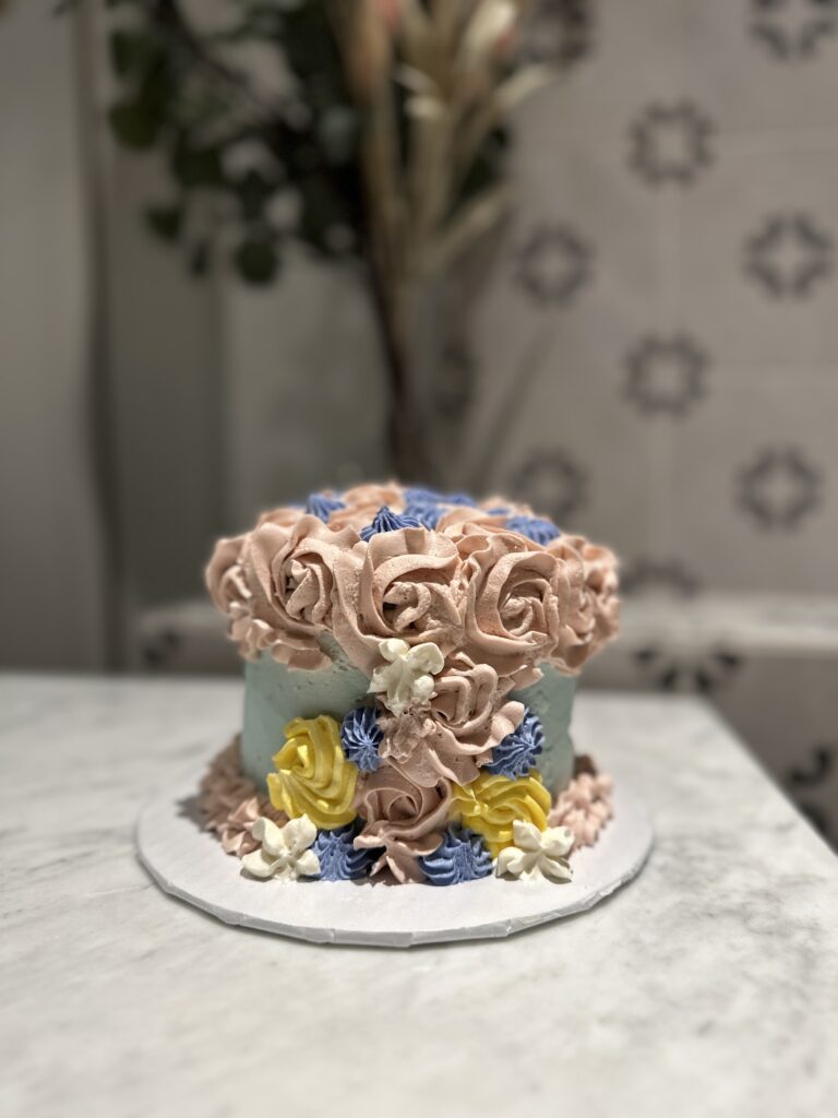 spring cake made with prickle bakery in san diego