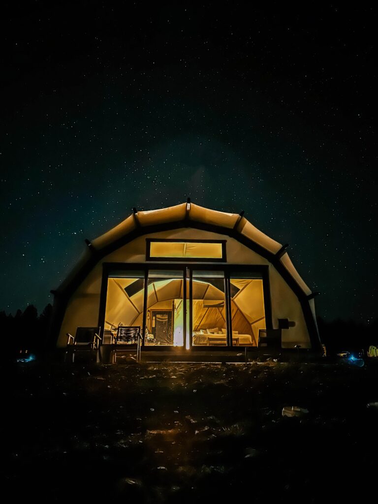 Glamping tent at Backland in Williams, AZ